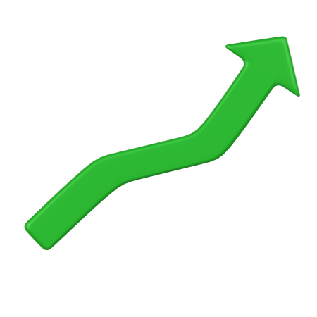 Growth Arrow  3D Icon