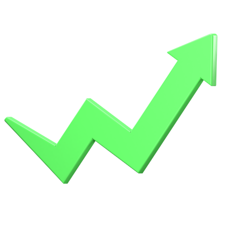 Growth Arrow  3D Icon