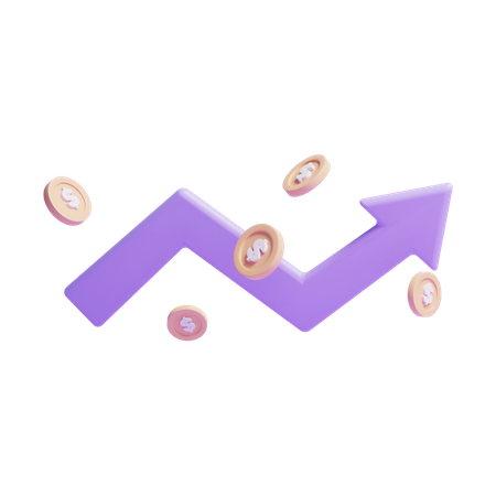 Growth Arrow  3D Icon