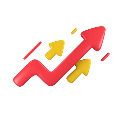 Growth Arrow  3D Icon