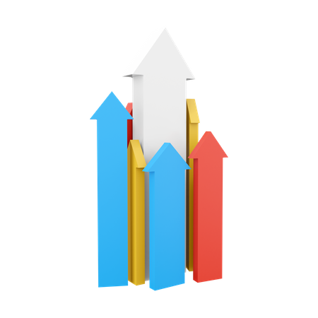 Growth Arrow  3D Icon