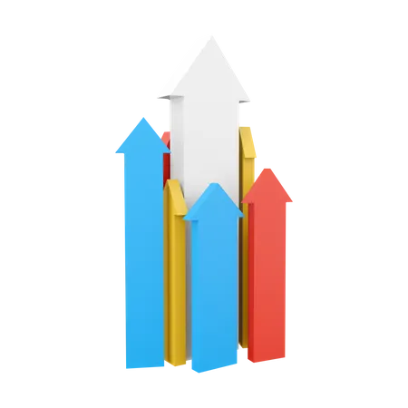 Growth Arrow  3D Icon