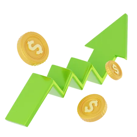 Growth Arrow  3D Icon