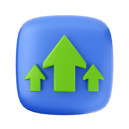 Growth Arrow  3D Icon