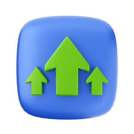 Growth Arrow  3D Icon