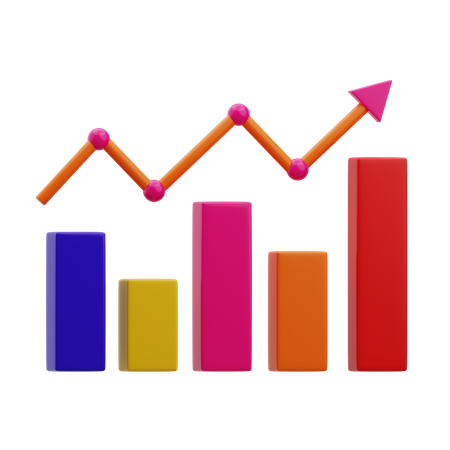 Growth Bar Chart  3D Icon