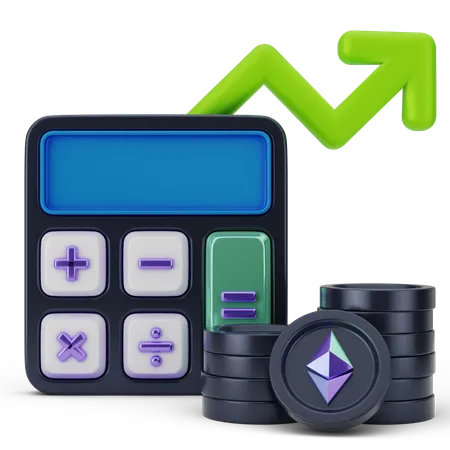 Growth Calculation  3D Icon