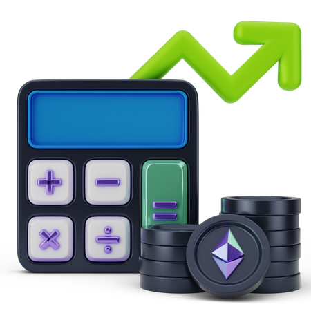 Growth Calculation  3D Icon