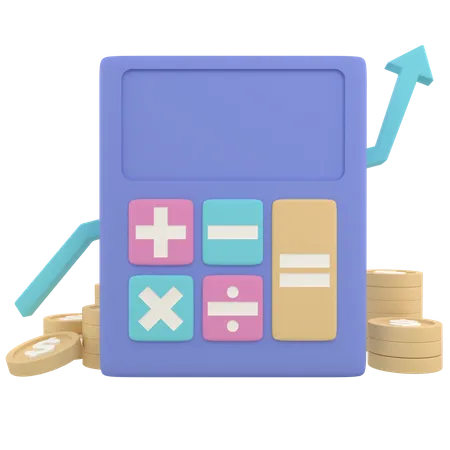 Growth Calculation  3D Icon