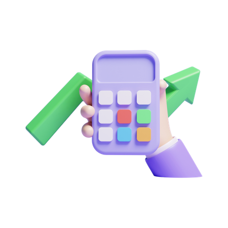 Growth Calculation  3D Icon