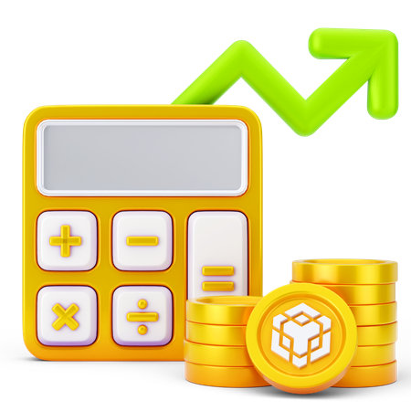 Growth Calculation  3D Icon