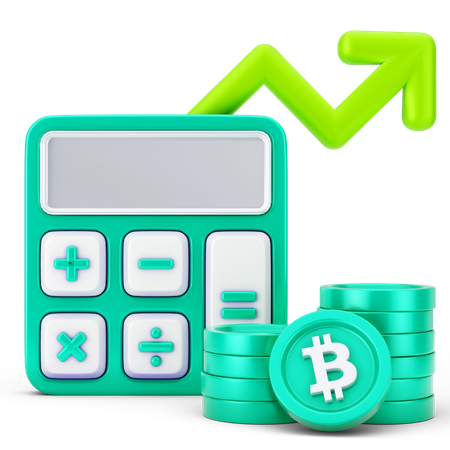 Growth Calculation  3D Icon