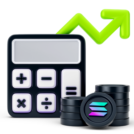 Growth Calculation  3D Icon