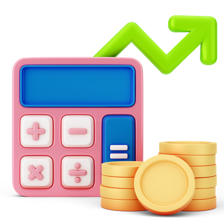 Growth Calculation  3D Icon