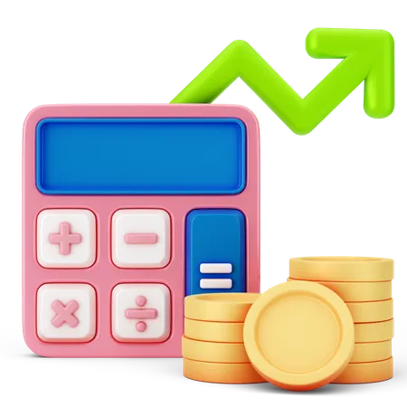 Growth Calculation  3D Icon