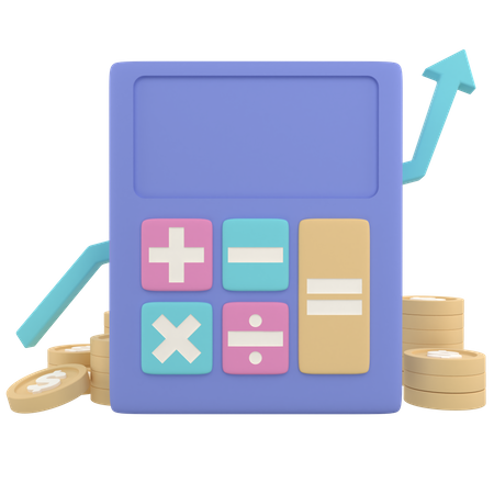 Growth Calculation  3D Icon