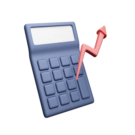 Calculator With Arrow Up Download This Item Now 3D Icon