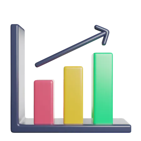 Graphics Growth Chart 3D Icon
