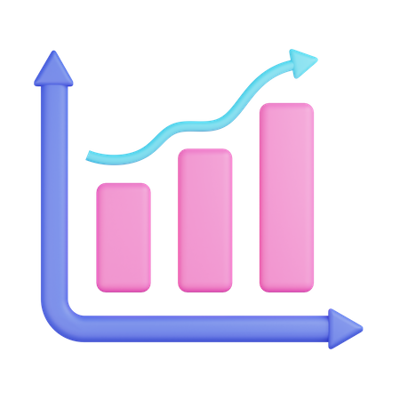 Growth Chart 3D Illustration