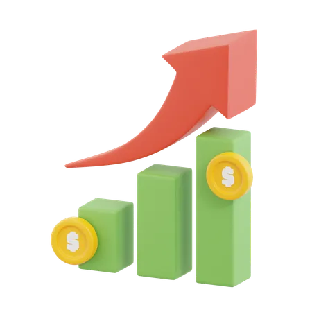 Growth Chart  3D Icon