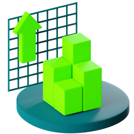 Growth Chart  3D Icon