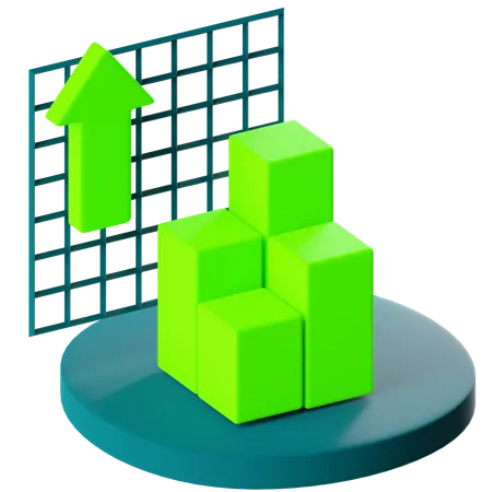 Growth Chart  3D Icon