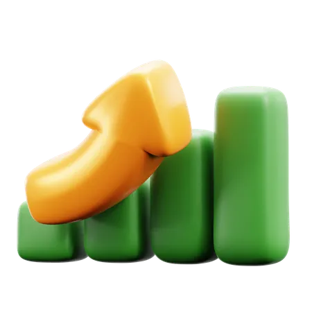 Growth Chart  3D Icon