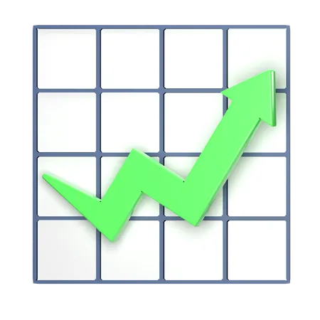 Growth Chart  3D Icon