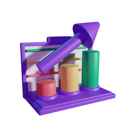 Growth Chart  3D Icon