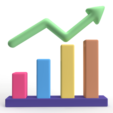 Growth Chart  3D Icon