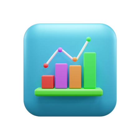 Growth Chart  3D Icon