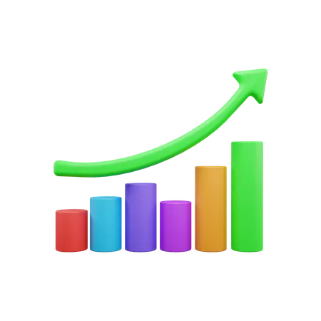 Growth Chart  3D Icon