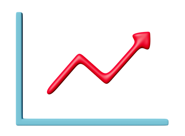 Growth Chart  3D Icon