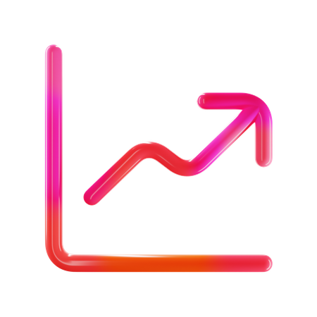 Growth Chart  3D Icon