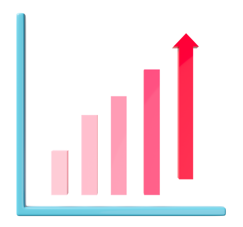 Growth Chart  3D Icon