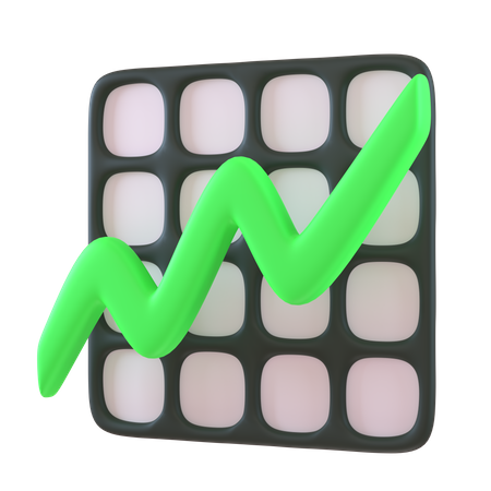 Growth Chart  3D Icon