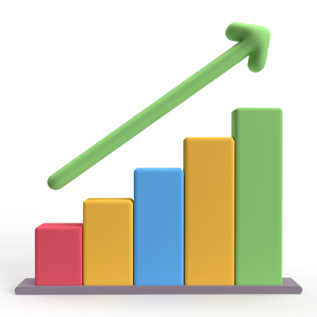 Growth Chart  3D Icon