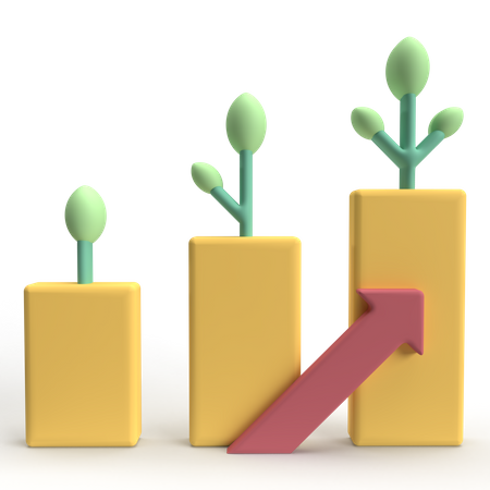 Growth Chart  3D Icon