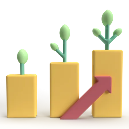 Growth Chart  3D Icon