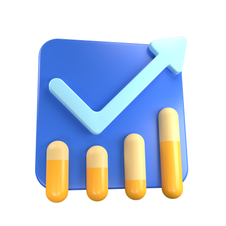 Growth Chart  3D Icon