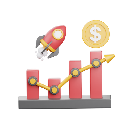 Growth Chart  3D Icon