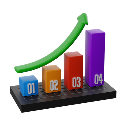 Growth Chart  3D Icon