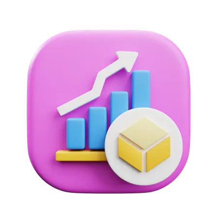 Growth Chart  3D Icon