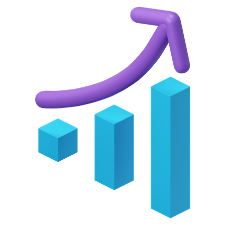 Growth Chart  3D Icon