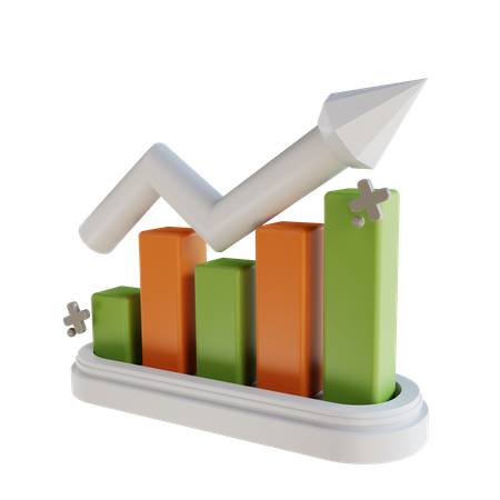 Growth Chart  3D Icon