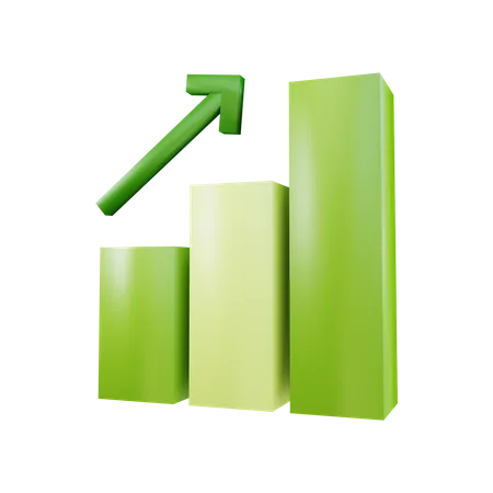 Growth chart  3D Illustration