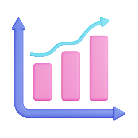 Growth Chart  3D Illustration