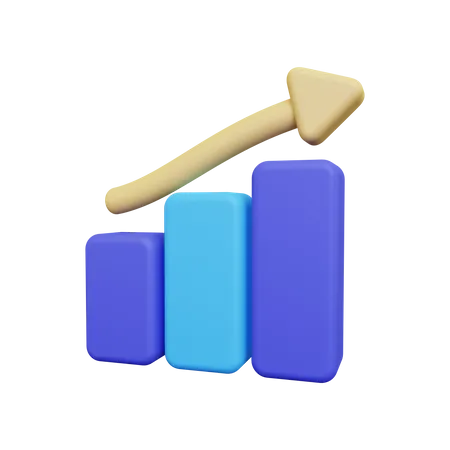 Growth Chart  3D Illustration