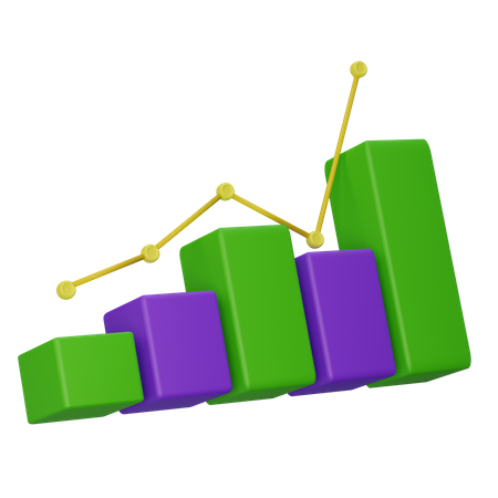 Growth Chart  3D Illustration