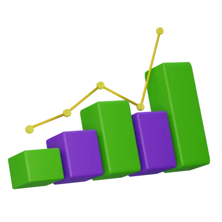 Growth Chart  3D Illustration